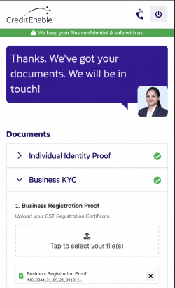 How to upload your business documents on the CreditEnable document portal - Step 4